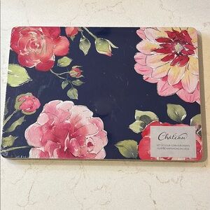 Chateau Floral Cork Placemats - Red, Pink, Green